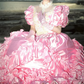Robe de bal de princesse bustier à volants en satin long, robe de soirée C8117