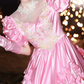 Robe de bal de princesse bustier à volants en satin long, robe de soirée C8117