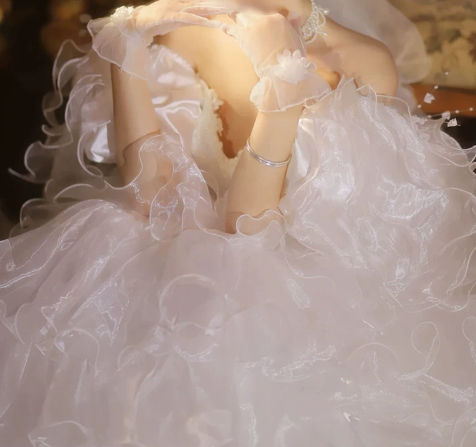 Superbe robe de mariée sirène bustier en satin et tulle, longue et en dentelle, C4563