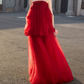 Robe de bal de princesse bustier à volants en satin long, robe de soirée C8117