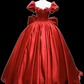 Robe de bal simple en satin rouge, robes de bal longues, C99
