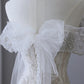 Elegant Mermaid Off The Shoulder White Long Tulle Wedding Dresses With Beads CC352