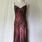 Elegant A line Spaghetti Straps Tulle Long Length Prom Dresses Birthday Outfits CC3548