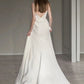 Elegant Mermaid Spaghetti Straps Long White Wedding Dresses CC354