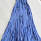Fairy Mermaid Purple Spaghetti Straps Appliques Chiffon Prom Dresses C3119