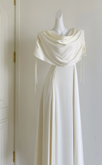 Robe de bal de princesse bustier à volants en satin long, robe de soirée C8117