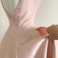 Simple Spaghetti Straps Prom Dress Pink Satin A-Line Evening Dress D0058