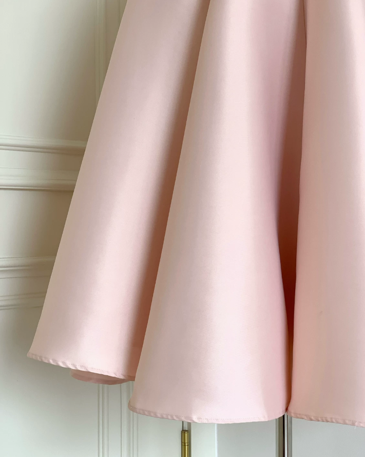 Simple Spaghetti Straps Prom Dress Pink Satin A-Line Evening Dress D0058