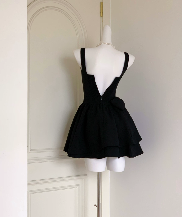 Mini robe de soirée en satin, sans bretelles, sans manches, ligne a, simple, C899