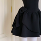 Mini robe de soirée en satin, sans bretelles, sans manches, ligne a, simple, C899