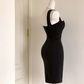 Mini robe de soirée en satin, sans bretelles, sans manches, ligne a, simple, C899