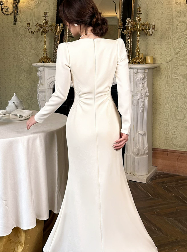Robe de bal de princesse bustier à volants en satin long, robe de soirée C8117