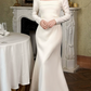 Robe de bal de princesse bustier à volants en satin long, robe de soirée C8117