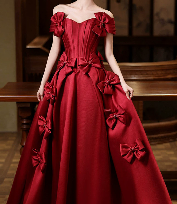 Robe de bal de princesse bustier à volants en satin long, robe de soirée C8117