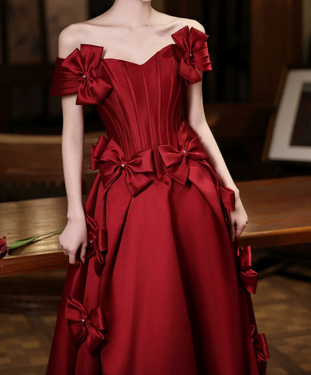 Robe de bal de princesse bustier à volants en satin long, robe de soirée C8117