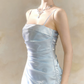 Robe de bal de princesse bustier à volants en satin long, robe de soirée C8117