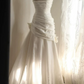 Ornate Strapless Wedding Dresses Appliques Mermaid Bridal Dress D0070