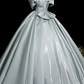 Attractive Off-Shoulder Blue Prom Dress Bows Satin A-Line Evening Dress D0071