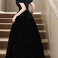Robe de bal de princesse bustier à volants en satin long, robe de soirée C8117