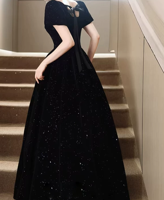 Robe de bal de princesse bustier à volants en satin long, robe de soirée C8117