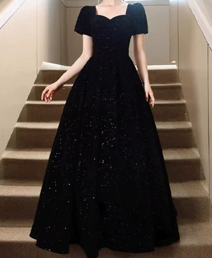 Robe de bal de princesse bustier à volants en satin long, robe de soirée C8117