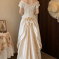 Superbe robe de mariée sirène bustier en satin et tulle, longue et en dentelle, C4563