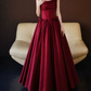 Robe de bal de princesse bustier à volants en satin long, robe de soirée C8117