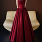 Robe de bal de princesse bustier à volants en satin long, robe de soirée C8117