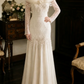 Superbe robe de mariée sirène bustier en satin et tulle, longue et en dentelle, C4563
