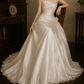 Superbe robe de mariée sirène bustier en satin et tulle, longue et en dentelle, C4563
