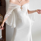 Ethereal Off The Shoulder Maxi Dress White Lace Mermaid Long Dress D0129