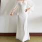 Ethereal Off The Shoulder Maxi Dress White Lace Mermaid Long Dress D0129