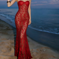Nouvelle robe longue d'été élégante de style français pour femme C7992