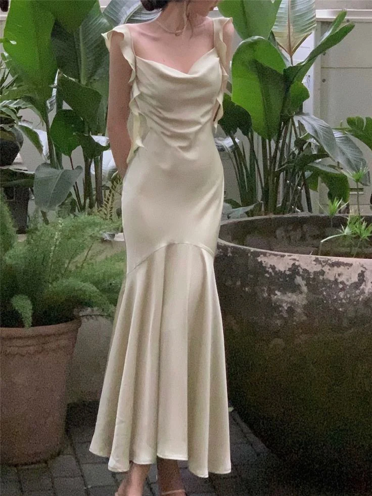 Modest Mermaid Sleeveless Mint Green Long Prom Dress D014