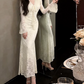 Nouvelle robe longue d'été élégante de style français pour femme C7992