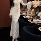 Nouvelle robe longue d'été élégante de style français pour femme C7992