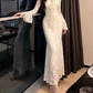 Nouvelle robe longue d'été élégante de style français pour femme C7992
