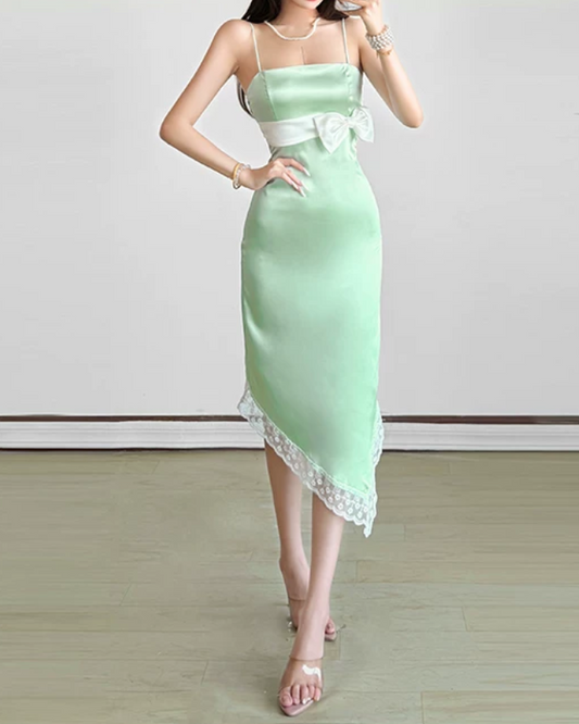 Nouvelle robe longue d'été élégante de style français pour femme C7992
