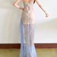 Glam Strapless Lace Homecoming Dress Purple Ruffled Sheath Birthday Dress D0160