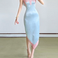 Nouvelle robe longue d'été élégante de style français pour femme C7992