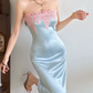 Nouvelle robe longue d'été élégante de style français pour femme C7992
