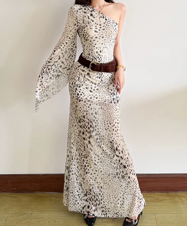 Nouvelle robe longue d'été élégante de style français pour femme C7992