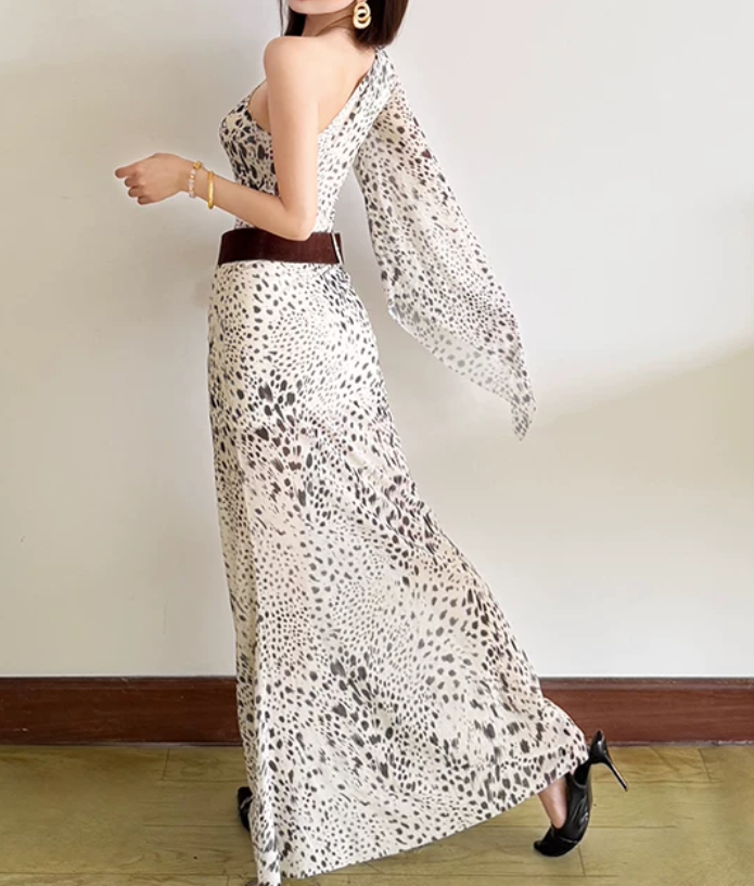 Nouvelle robe longue d'été élégante de style français pour femme C7992