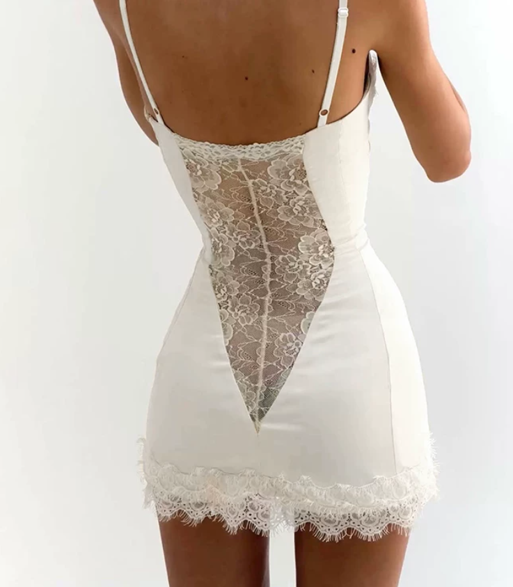 Robe courte d'été pour femme, style français, collection 2026, référence C8003