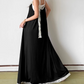Robe de bal de princesse bustier à volants en satin long, robe de soirée C8117