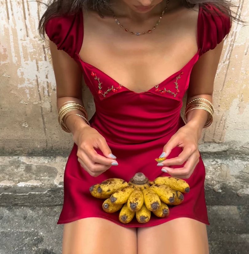 Mini robe de soirée en satin, sans bretelles, sans manches, ligne a, simple, C899