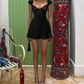 Mini robe de soirée en satin, sans bretelles, sans manches, ligne a, simple, C899