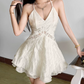 Robe courte d'été pour femme, style français, collection 2026, référence C8003