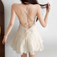 Robe courte d'été pour femme, style français, collection 2026, référence C8003