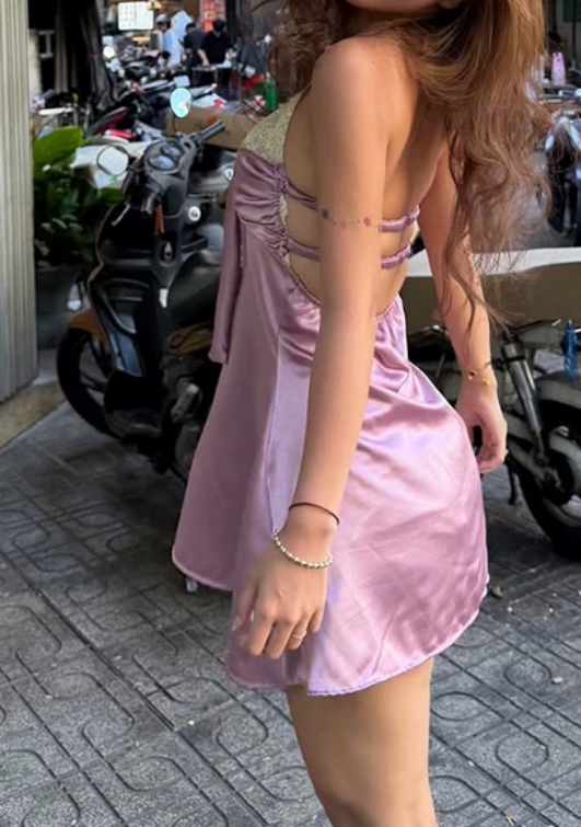 Robe courte d'été pour femme, style français, collection 2026, référence C8003